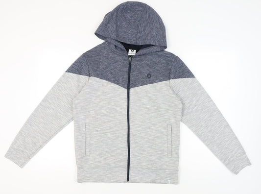 Jack & Jones Men's Grey Full Zip Hoodie - Size M