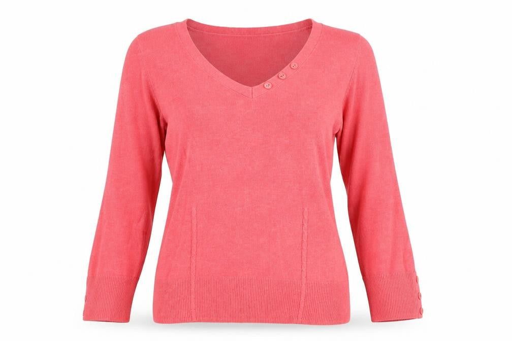 Womens UK 8 Slim Laura Ashley Pink Pullover