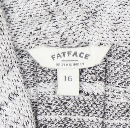 FatFace Women's Grey Cardigan 3/4 Sleeve Size 16