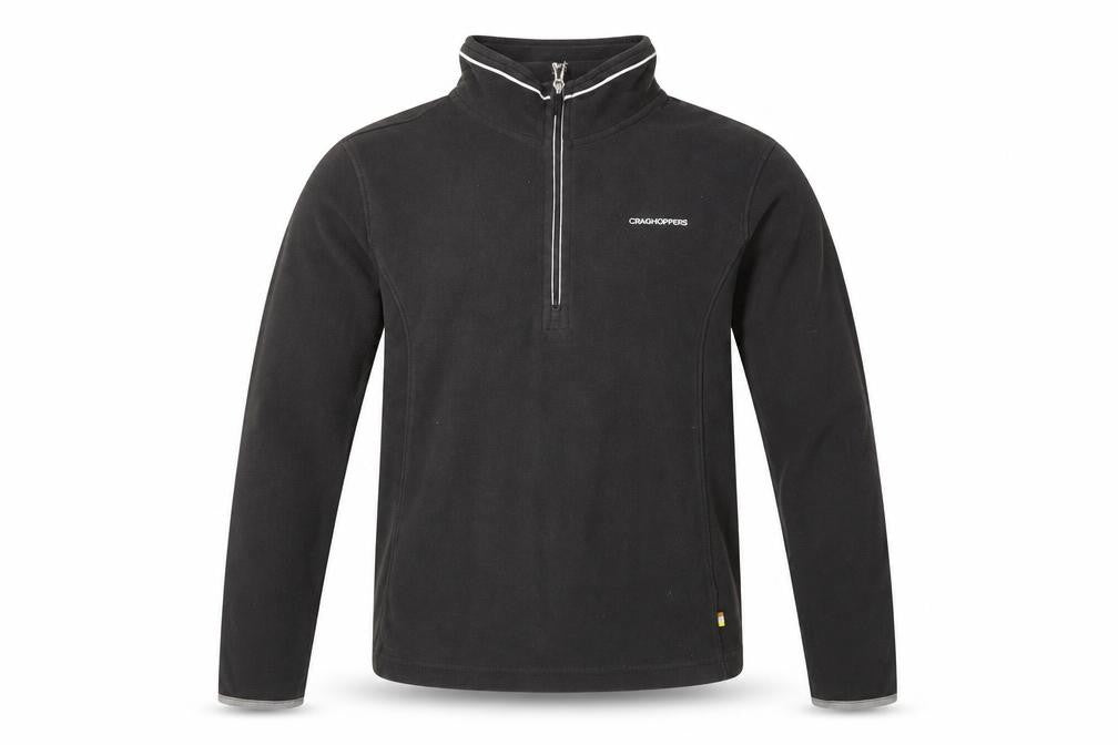 Mens UK S Regular Craghoppers Black Henley Sweatshirt