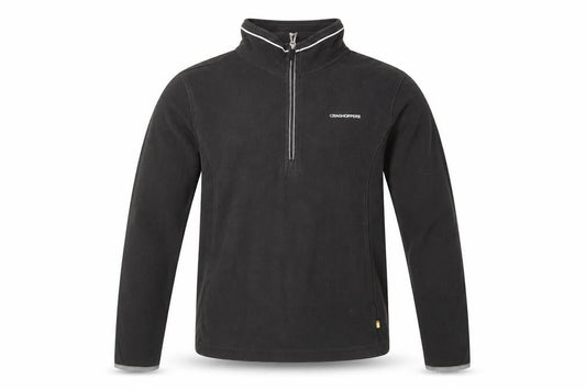 Mens UK S Regular Craghoppers Black Henley Sweatshirt