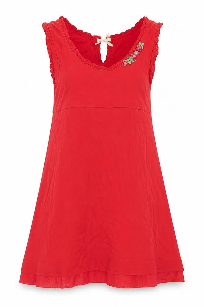 Front view of Avoca Anthology Red Embroidered Dress -, size 4