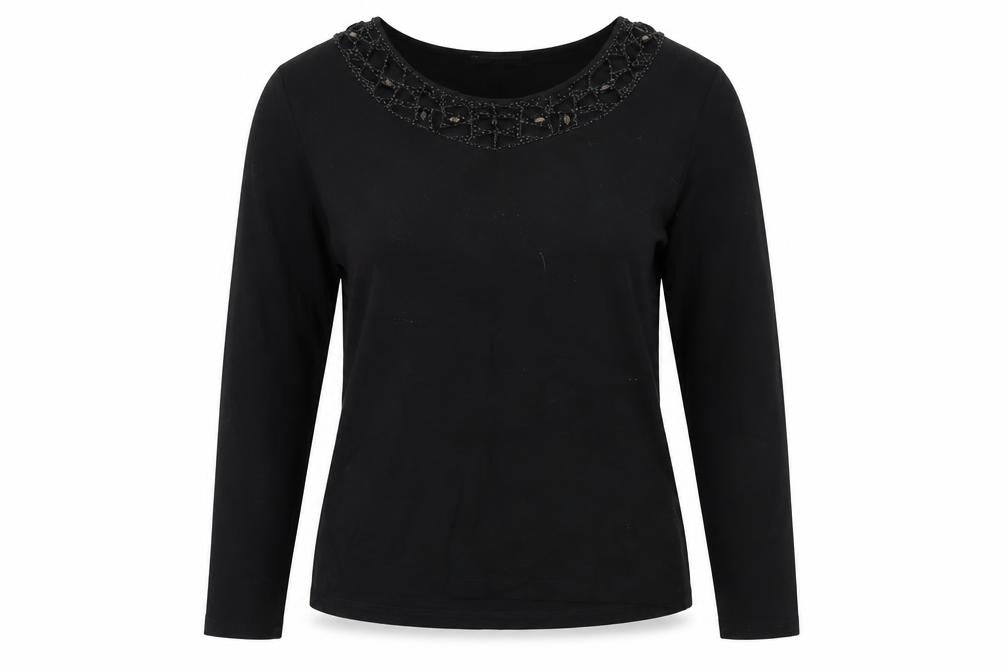 Womens UK Size 4 Karen Scott Black  Blouse
