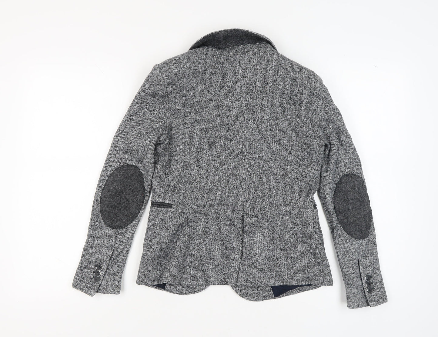 Zara Basic Women's Grey Blazer, Size 8, Mid-Length