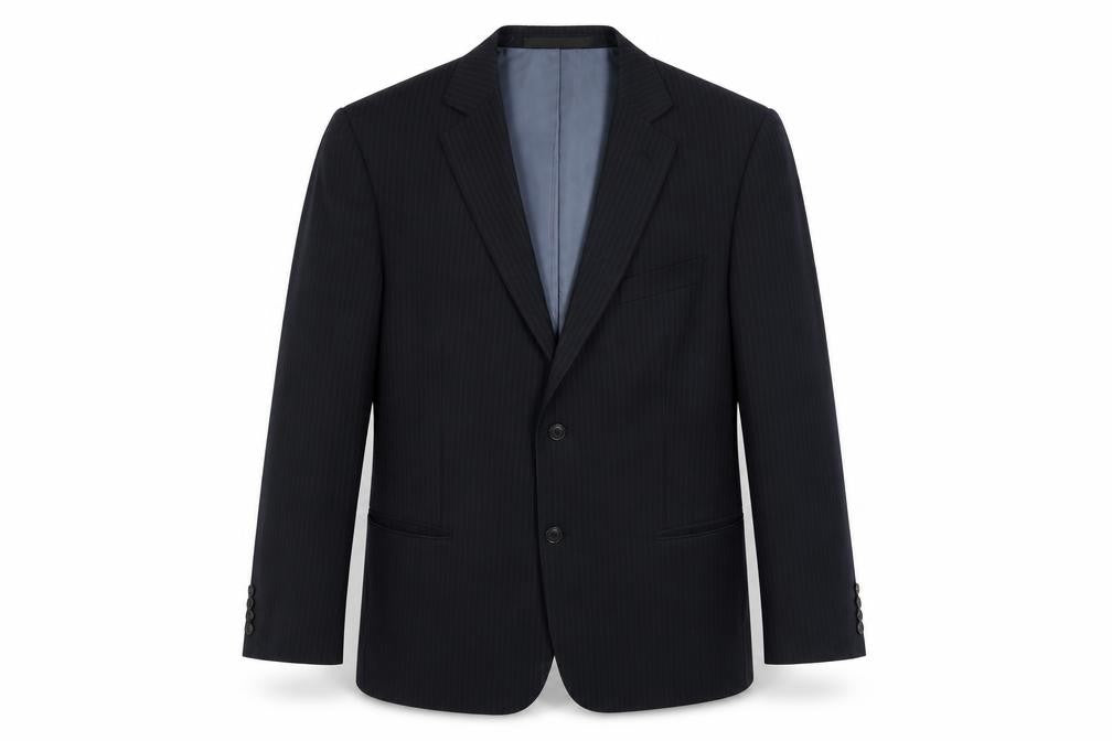 Marks and Spencer Men's Blue Striped Blazer Size 42R