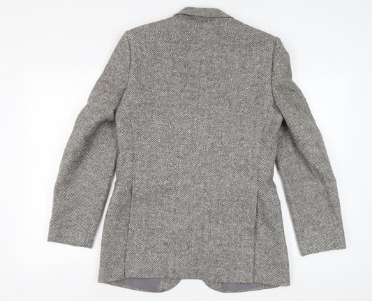 Harbarry of England Men's Grey Tweed Blazer 38 Regular