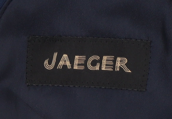 Jaeger Men's Blue Wool Blazer, 44R Regular Fit