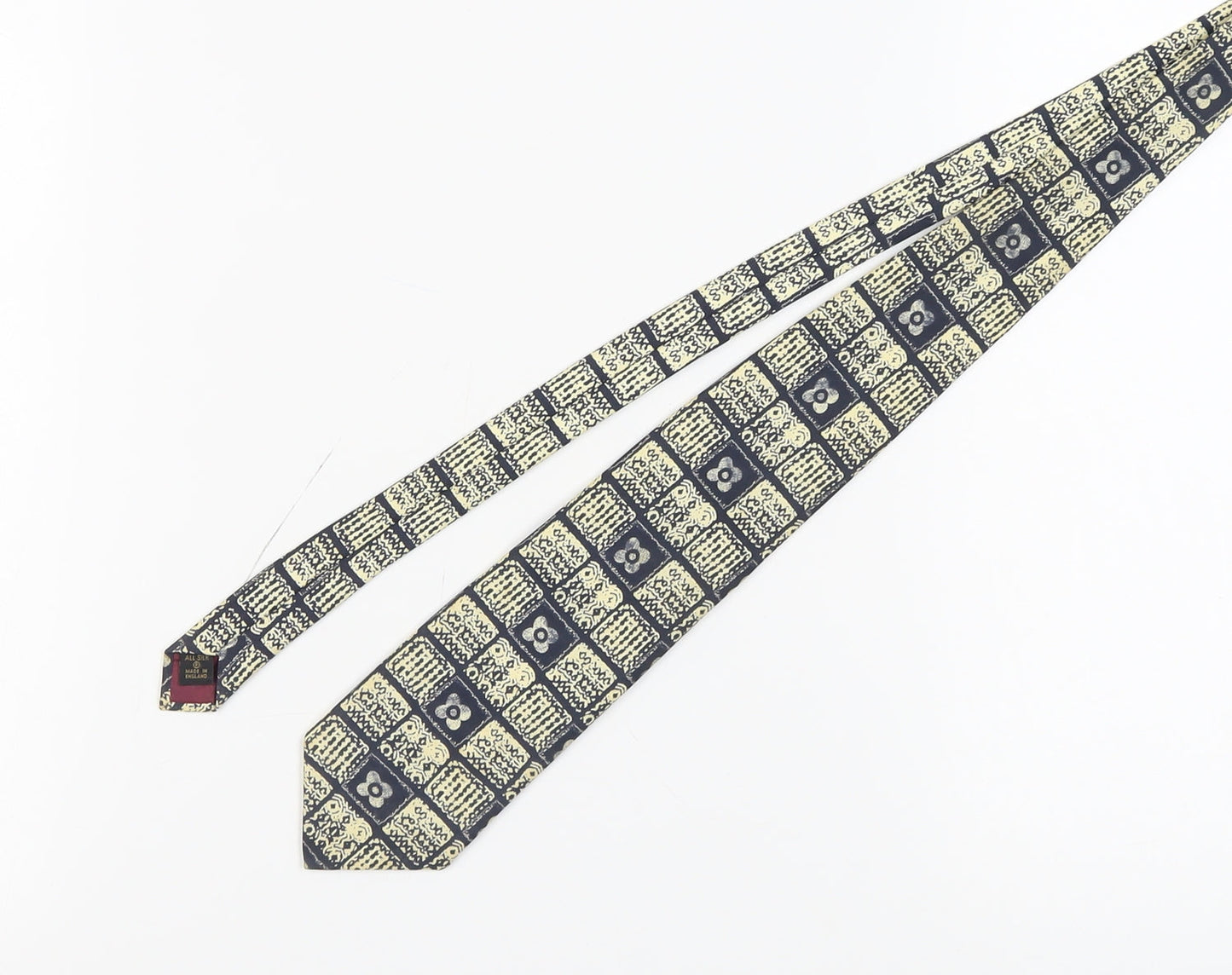 Paulo Men's Blue Geometric Silk Tie