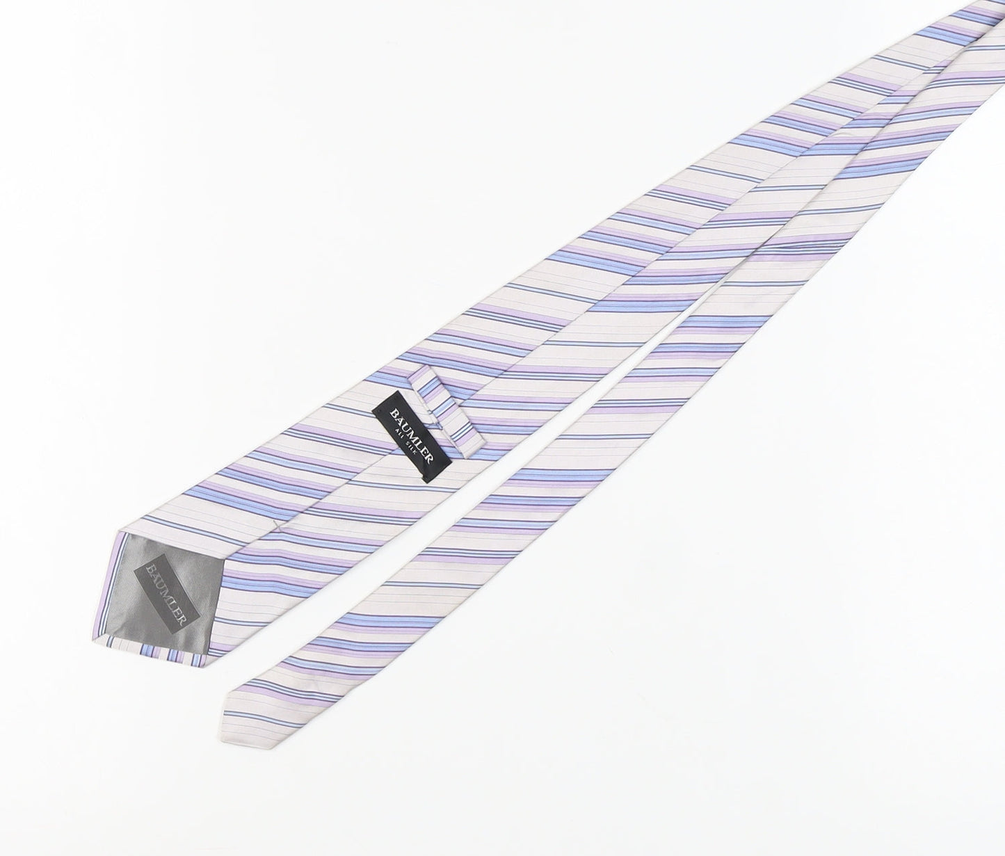Bäumler Men's Multicoloured Silk Striped Tie