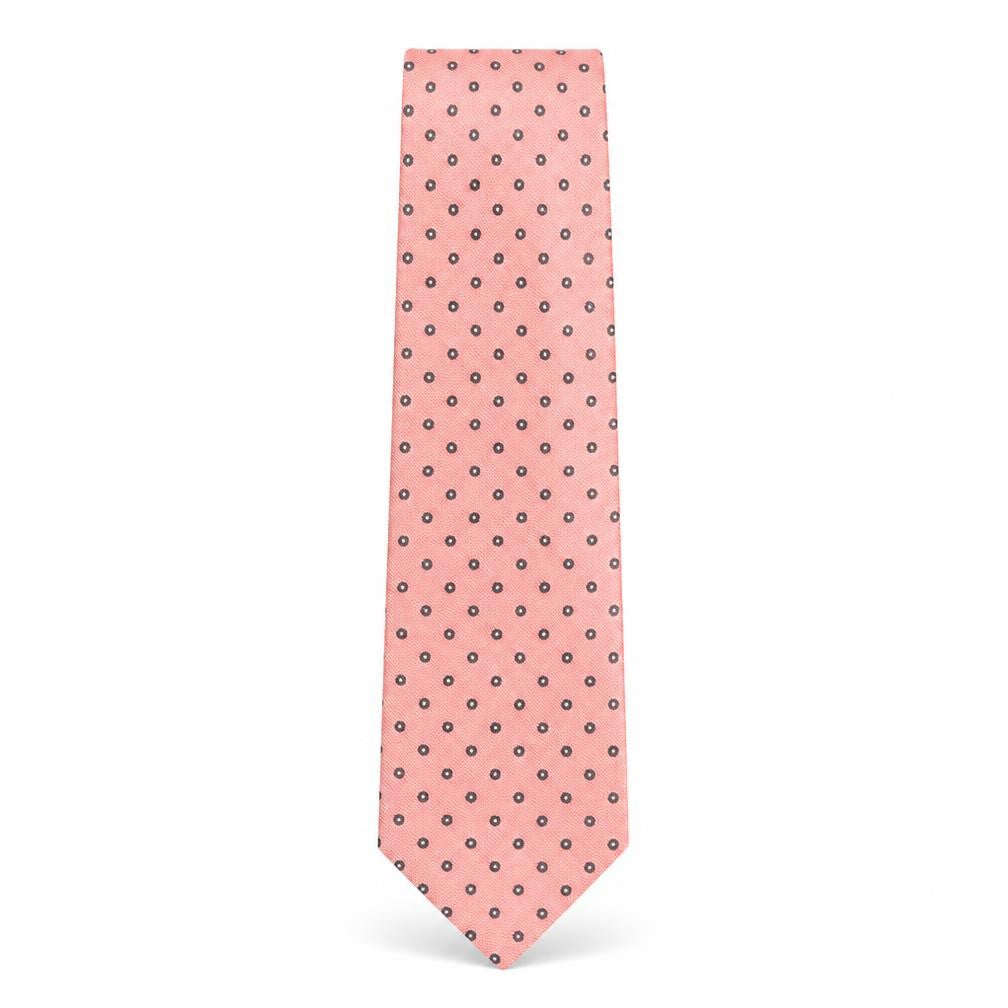 Jules B Men's Pink Silk Polka Dot Tie