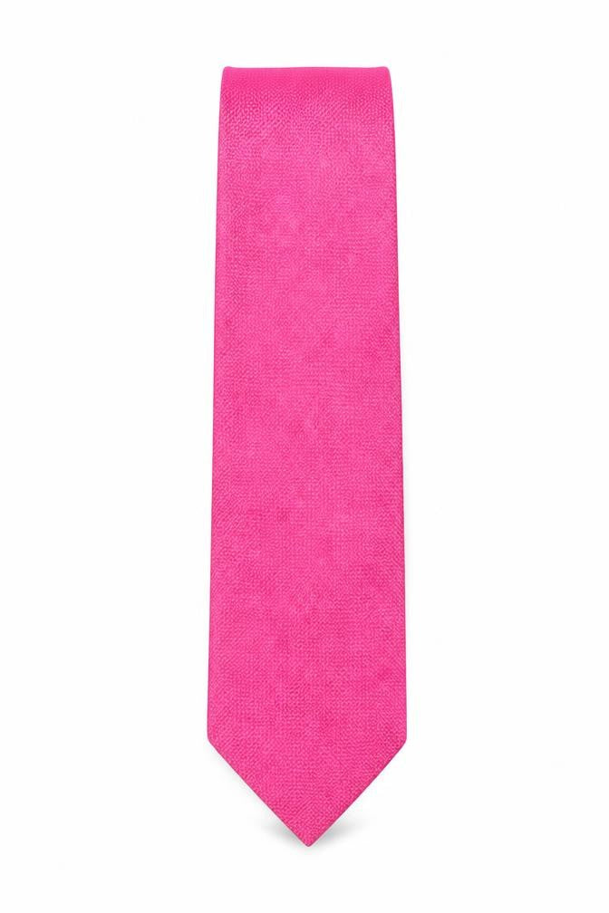 T.M. Lewin Men's Pink Silk Designer Tie