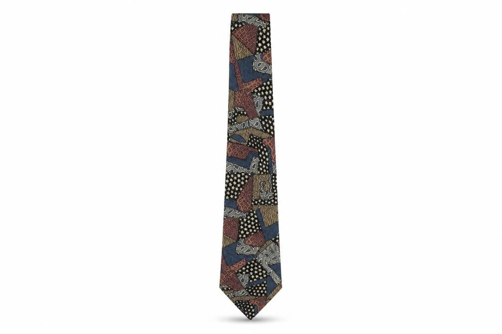 Bruno Ferrari Men's Multicoloured Geometric Tie