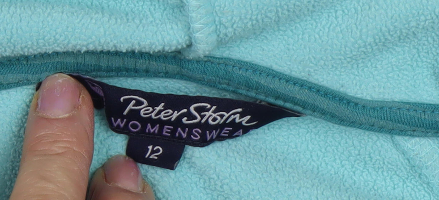 Peter Storm Women's Blue Full Zip Fleece Hoodie Size 12
