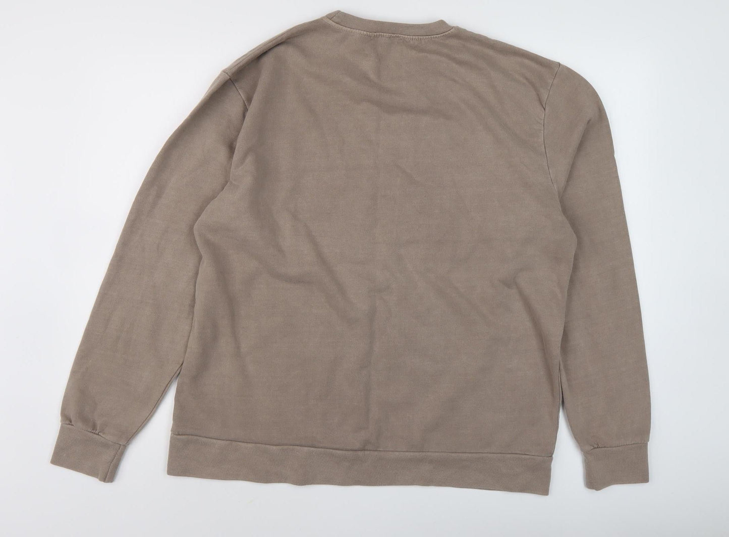 QED London Men's Brown Graphic Sweatshirt M