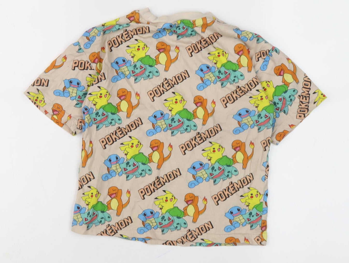 H&M Boys Beige Pokémon Graphic T-Shirt, 4-6 Years