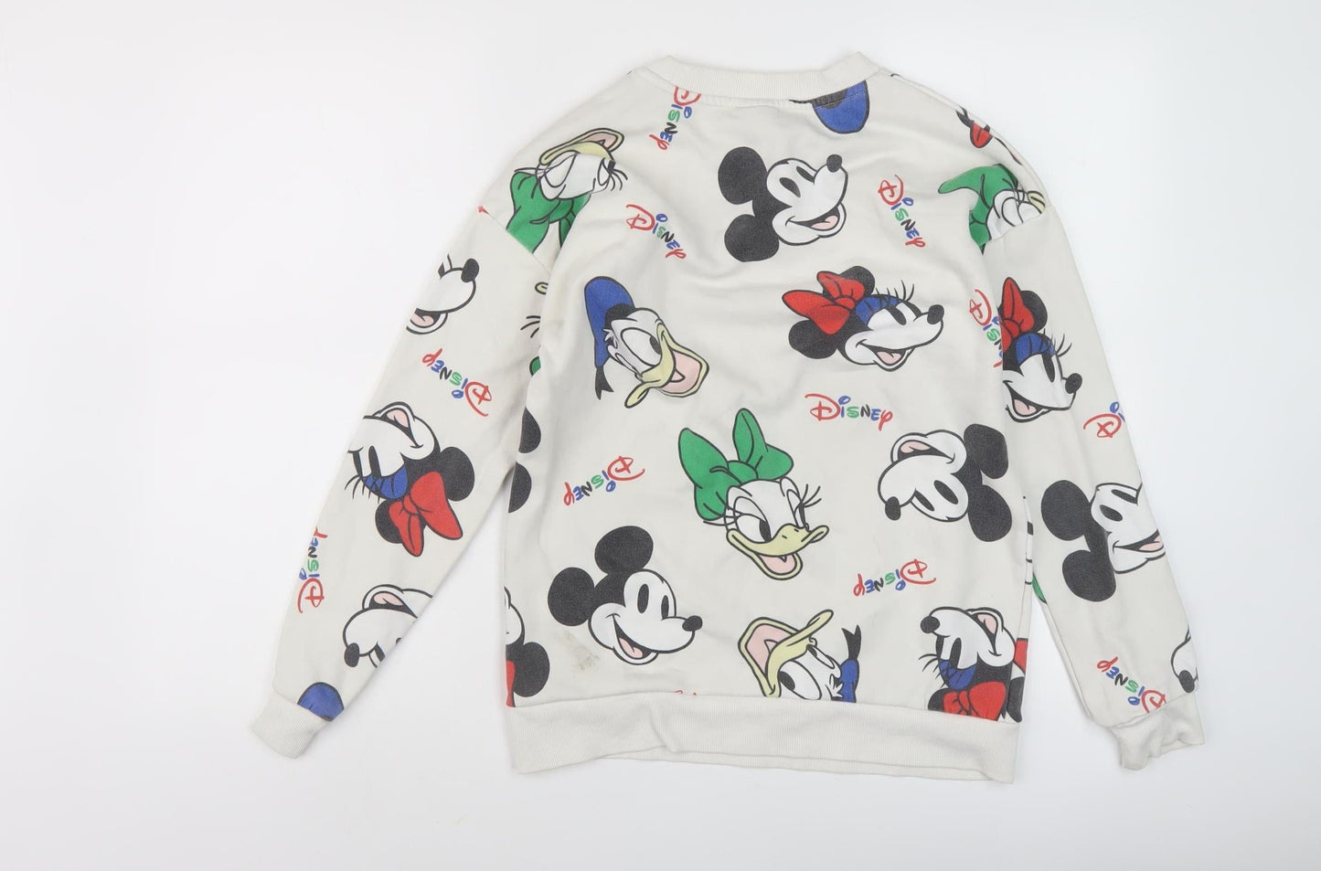 Disney Women's Multicoloured Cartoon Pullover Sweatshirt S