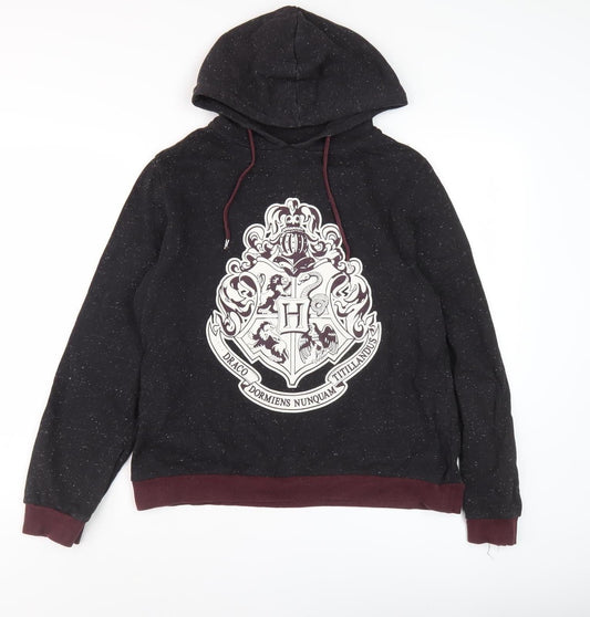 Harry Potter Black Hoodie, Unisex Adults Size 14, Hogwarts Logo