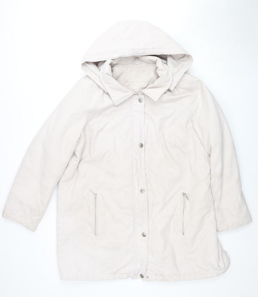 BM Collection Women's Beige L Rain Coat Jacket