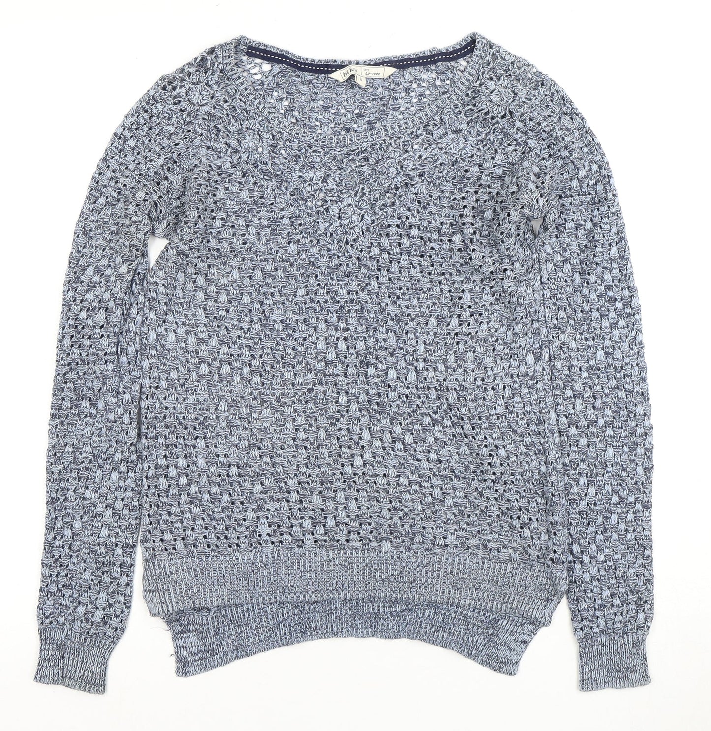 Fat Face Blue Cotton Jumper Women's Size 8 Pullover