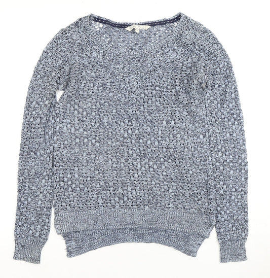 Fat Face Blue Cotton Jumper Women's Size 8 Pullover