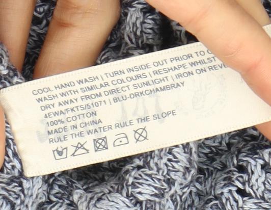 Fat Face Blue Cotton Jumper Women's Size 8 Pullover