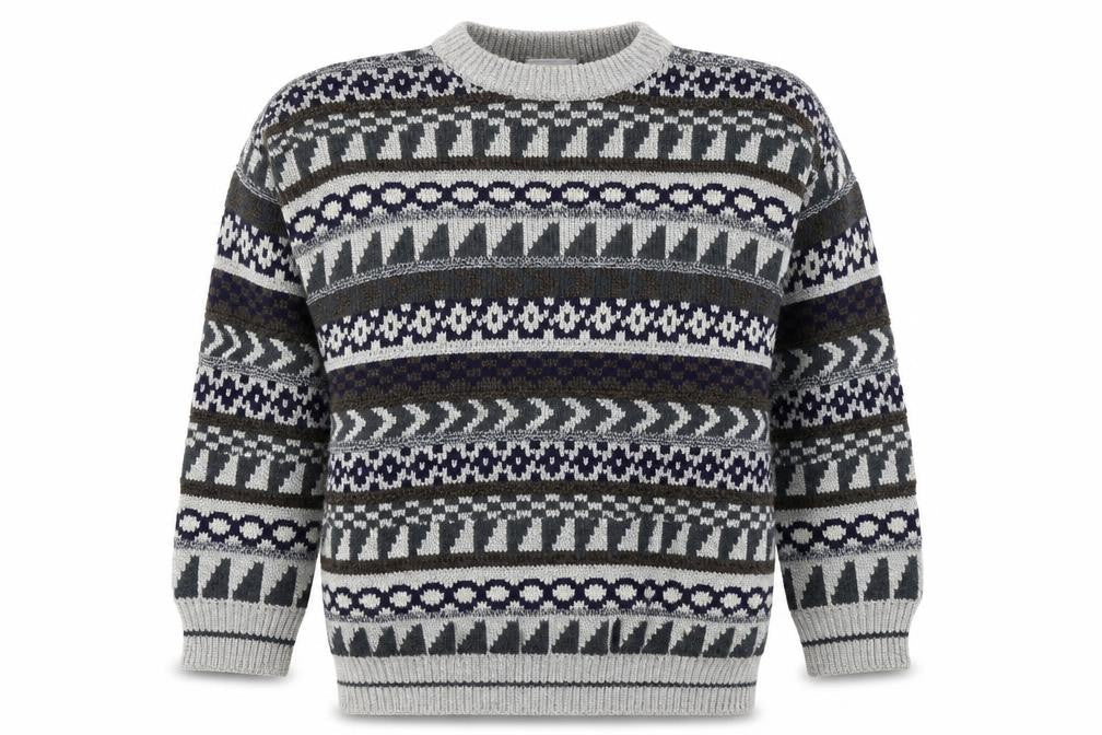 Aitch Unisex Multicoloured Geometric Pullover Jumper