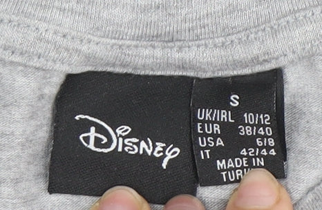 Disney Women's Grey Mickey Mouse T-Shirt, S, Casual Style