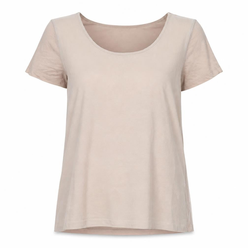 Womens UK Size XS The White Company Beige Lyocell Blend T-Shirt