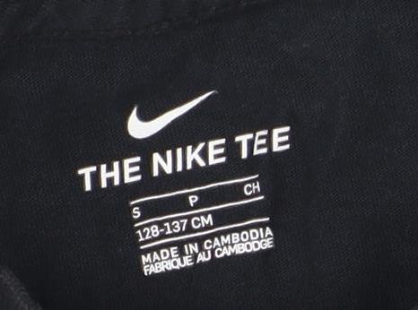 Nike Boys Black Logo T-Shirt, 8-9 Years, Short Sleeve