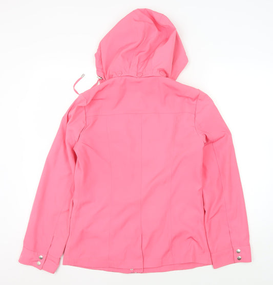 Marks and Spencer Women's Pink Hooded Jacket Size 2