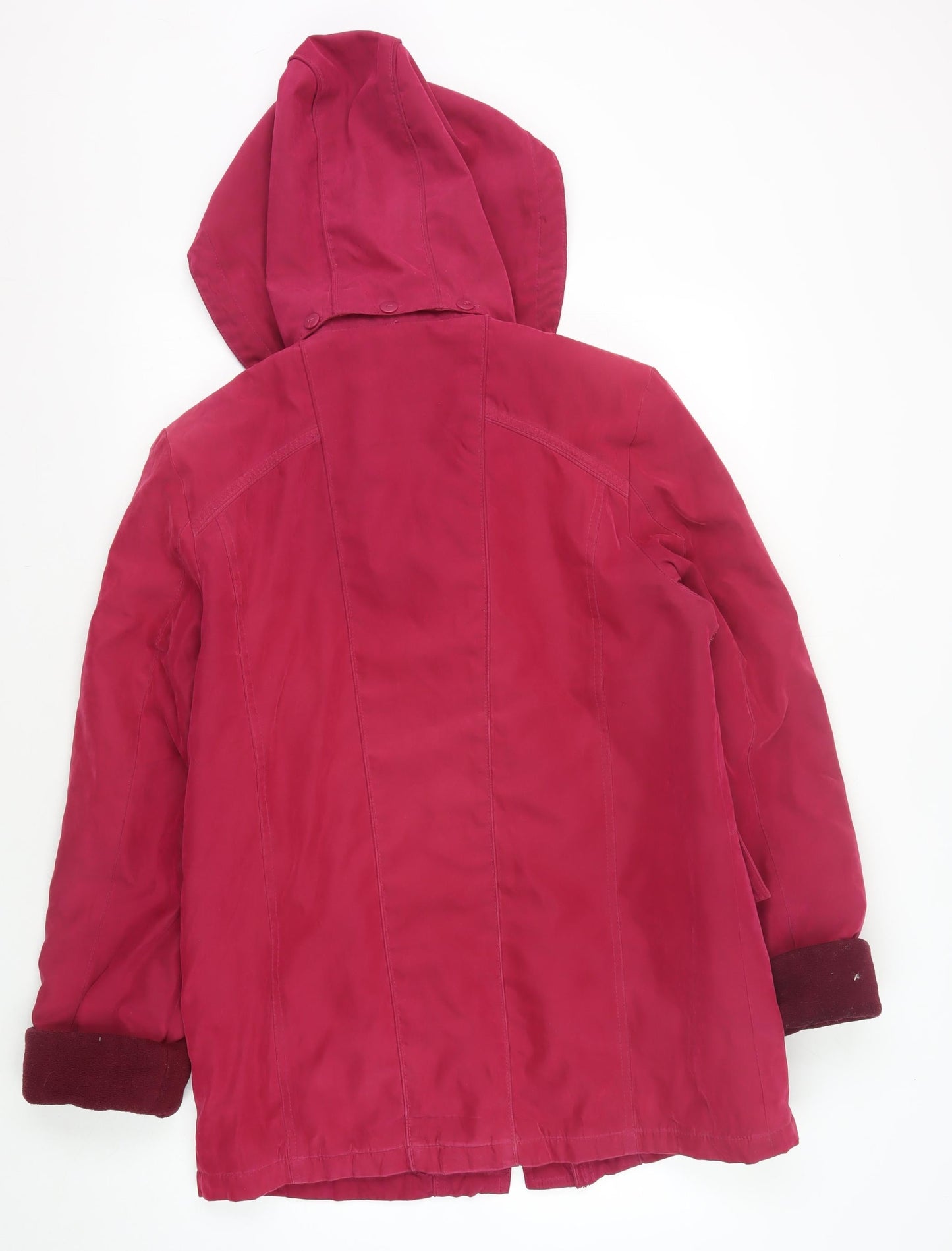 EWM Women's Red Parka Coat, Size 10, Hooded Winter Style