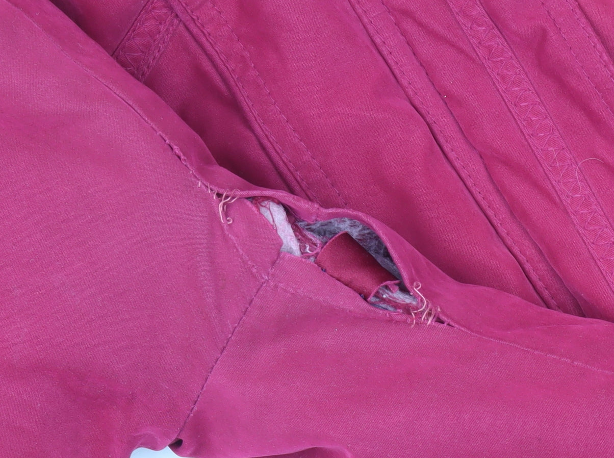 EWM Women's Red Parka Coat, Size 10, Hooded Winter Style