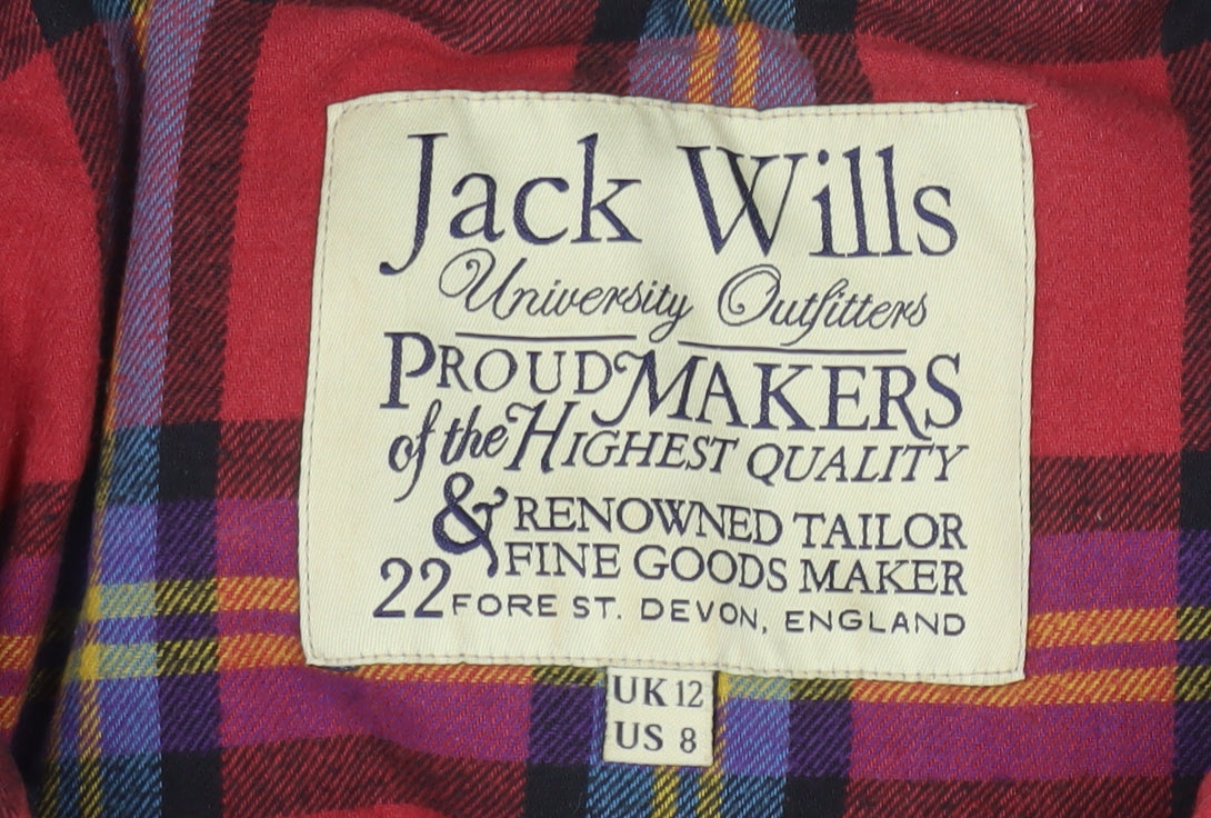 Jack Wills Women's Blue Puffer Waistcoat with Hood