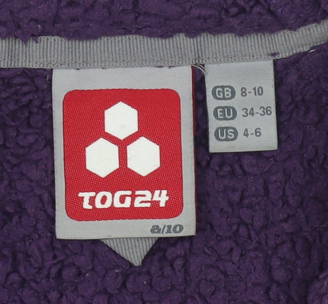 TOG24 Women's Hooded Purple Fleece Jacket Size 8-10