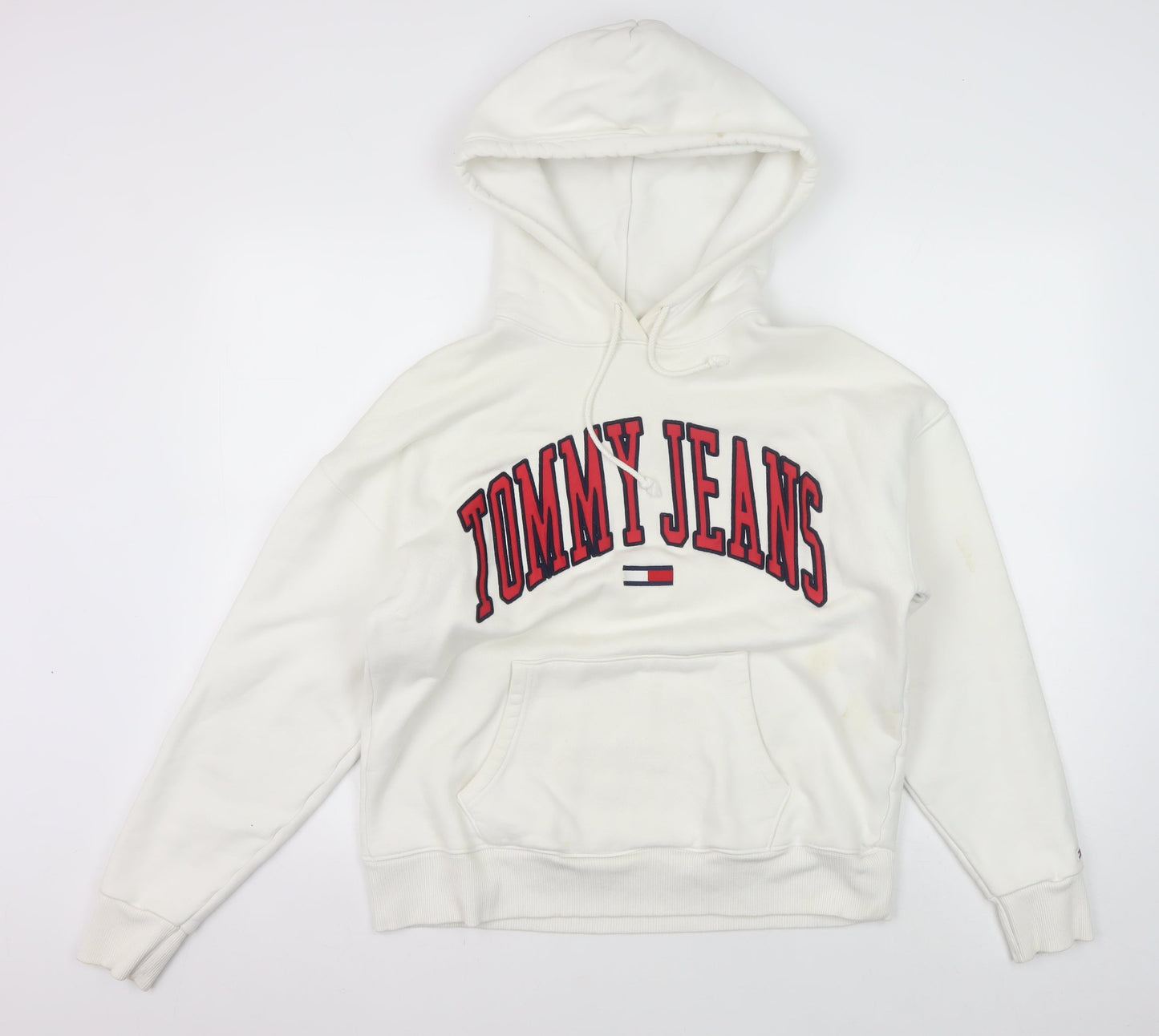 Tommy Jeans Women Ivory Hoodie Logo XS