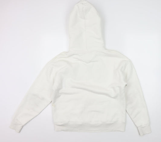 Tommy Jeans Women Ivory Hoodie Logo XS