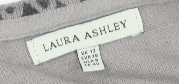Laura Ashley Women's Geometric Grey Dress Size 12