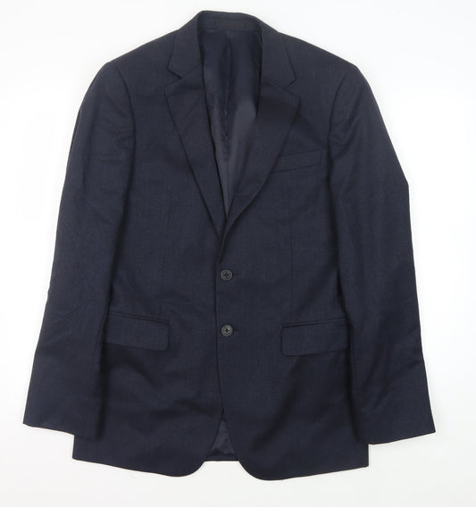 Jaeger Men's Blue Wool Blazer - Size 38R Classic Fit