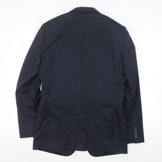 Jaeger Men's Blue Wool Blazer - Size 38R Classic Fit