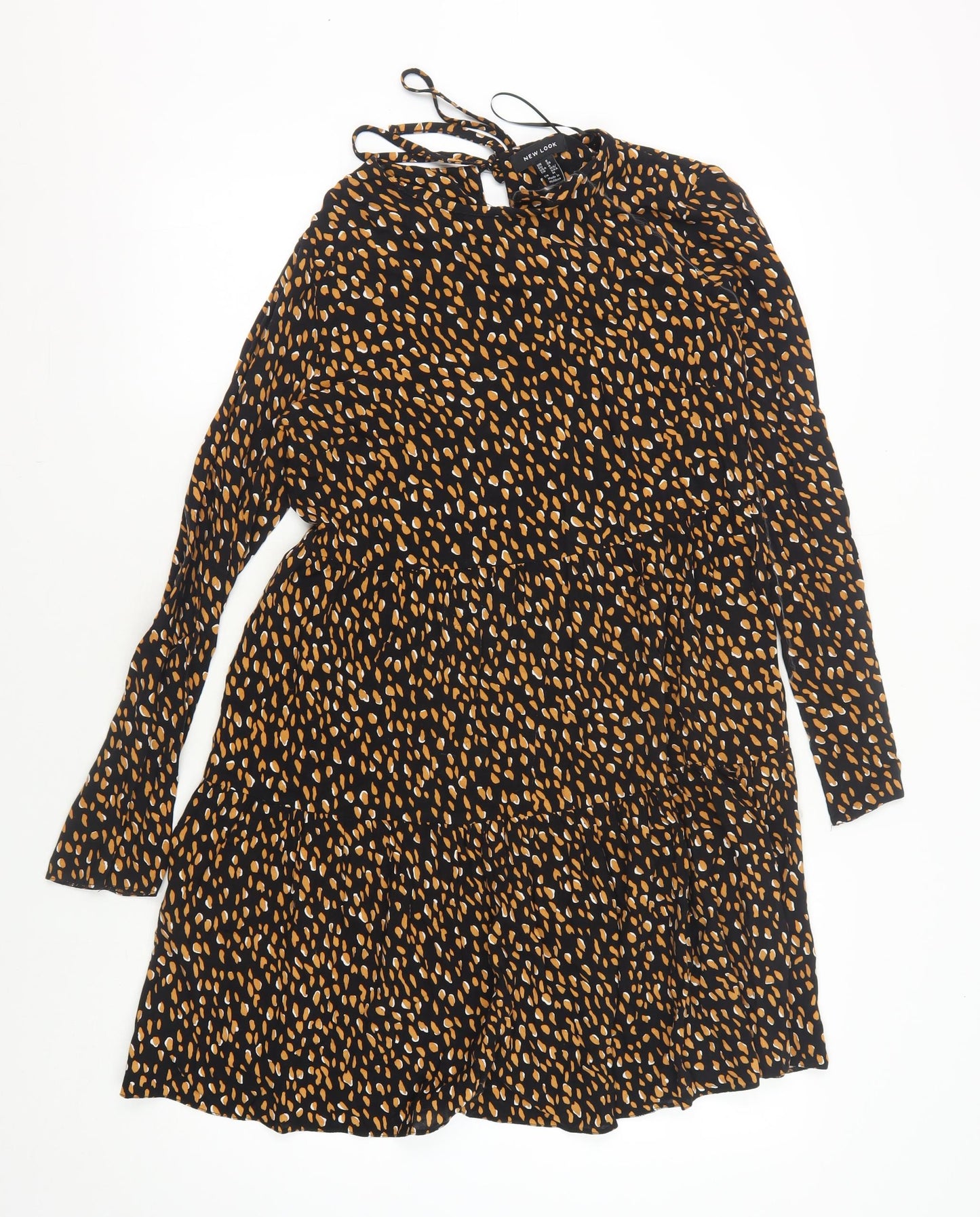 New Look Women's Black Dress Size 8 Long Sleeve