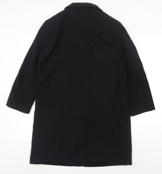 H&M Unisex Black Regular Overcoat Size 40