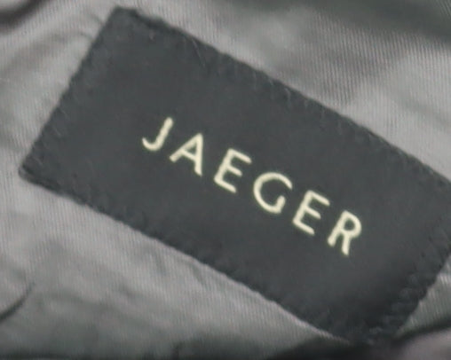 Jaeger Men's Black Wool Striped Blazer, Size 40R, Business