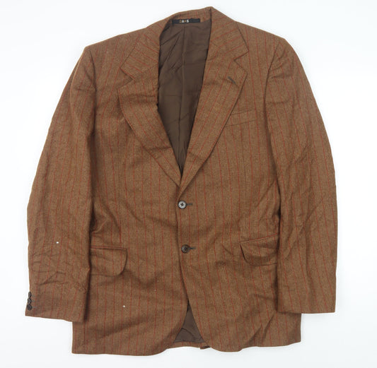 DAKS Men's Brown Striped Blazer, Size 41R Wool