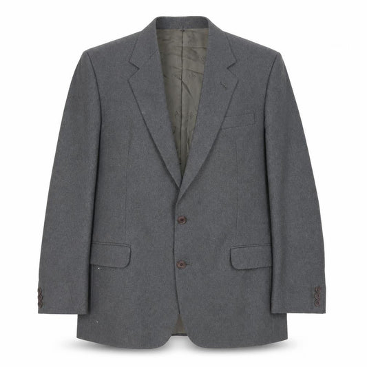 Mens 48 Chest Regular DAKS Grey Two-Button Blazer