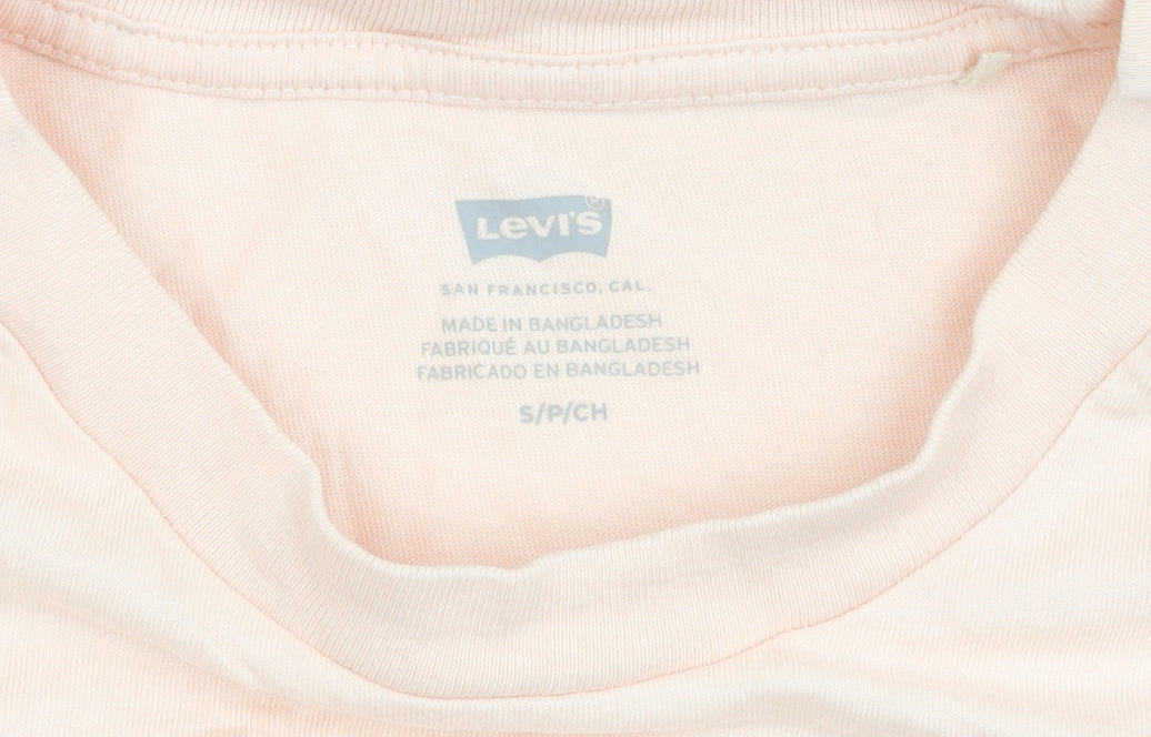 Levi's Women's Pink T-Shirt, Size S, Cotton, Casual Style