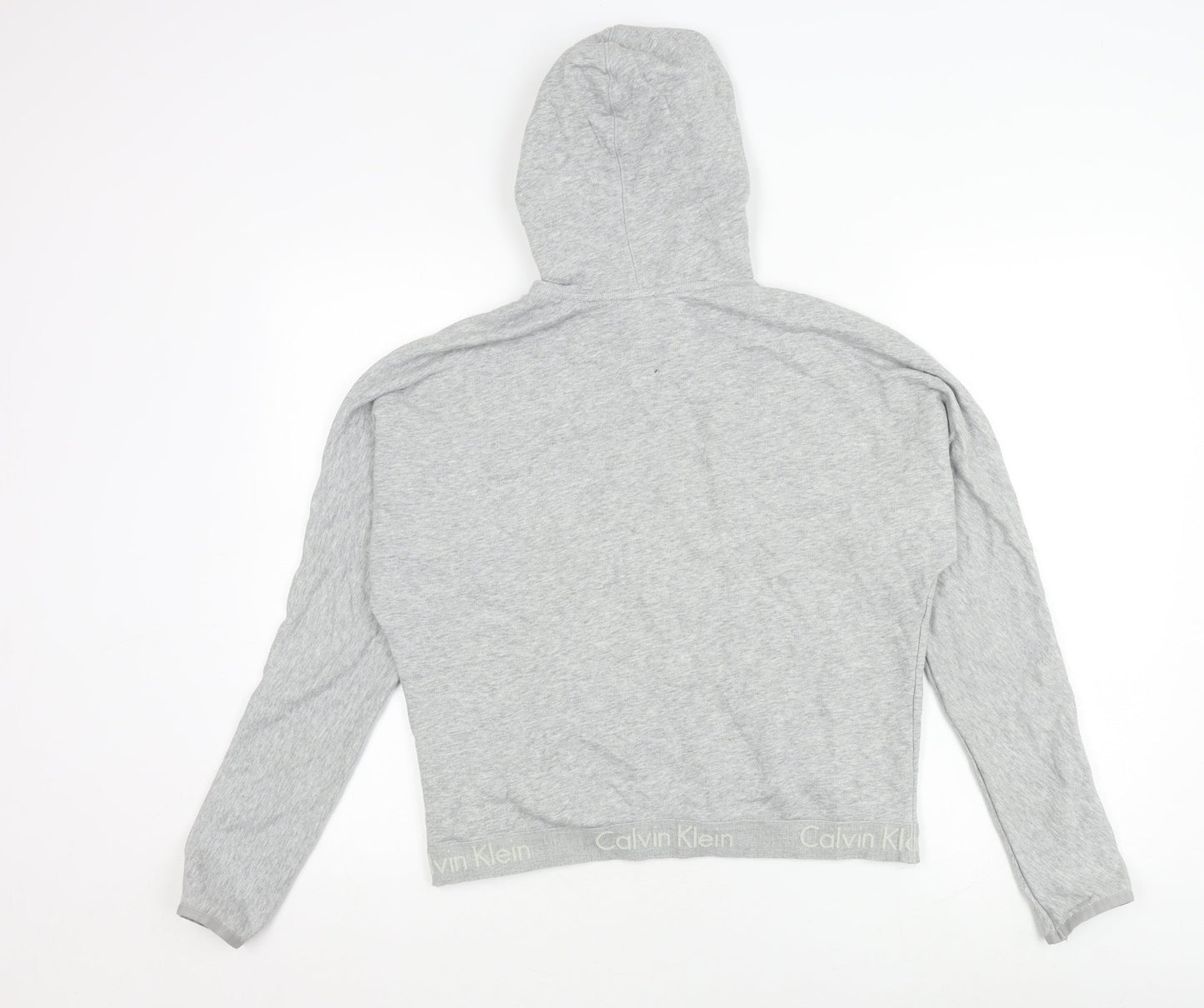Calvin Klein Women's Grey Full Zip Hoodie L