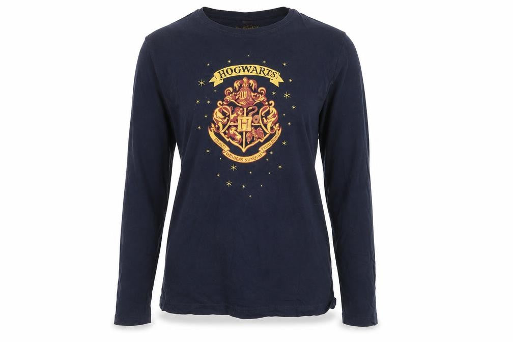 Unisex Adultss UK Size S Harry Potter Blue Cotton T-Shirt