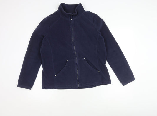 Spirit at M&Co Women's Blue Fleece Jacket Size 16