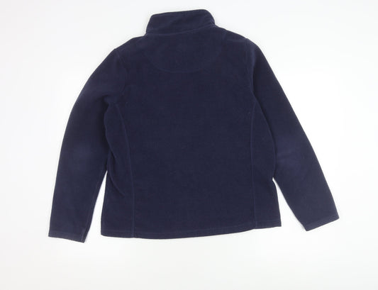 Spirit at M&Co Women's Blue Fleece Jacket Size 16