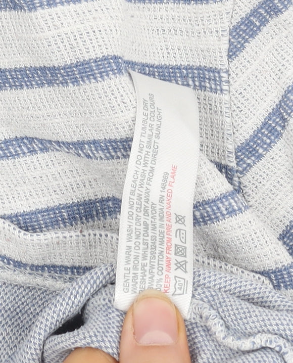 Fat Face Women's Blue White Striped Cardigan Size 18